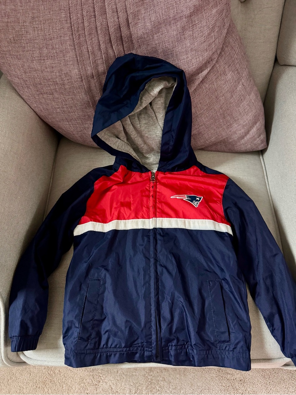 New England Patriots Hooded Windbreaker Jacket